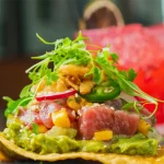 A tuna tostada at VIVA Tacos & Tequila in Daniel Island, SC.