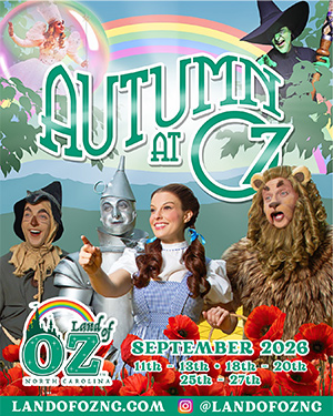 AD: Visit the Land of Oz Theme Park in Beech Mountain, NC. Take the yellow brick road for one-of-a-kind interactive experiences and immerse yourself in the magical Land of Oz!